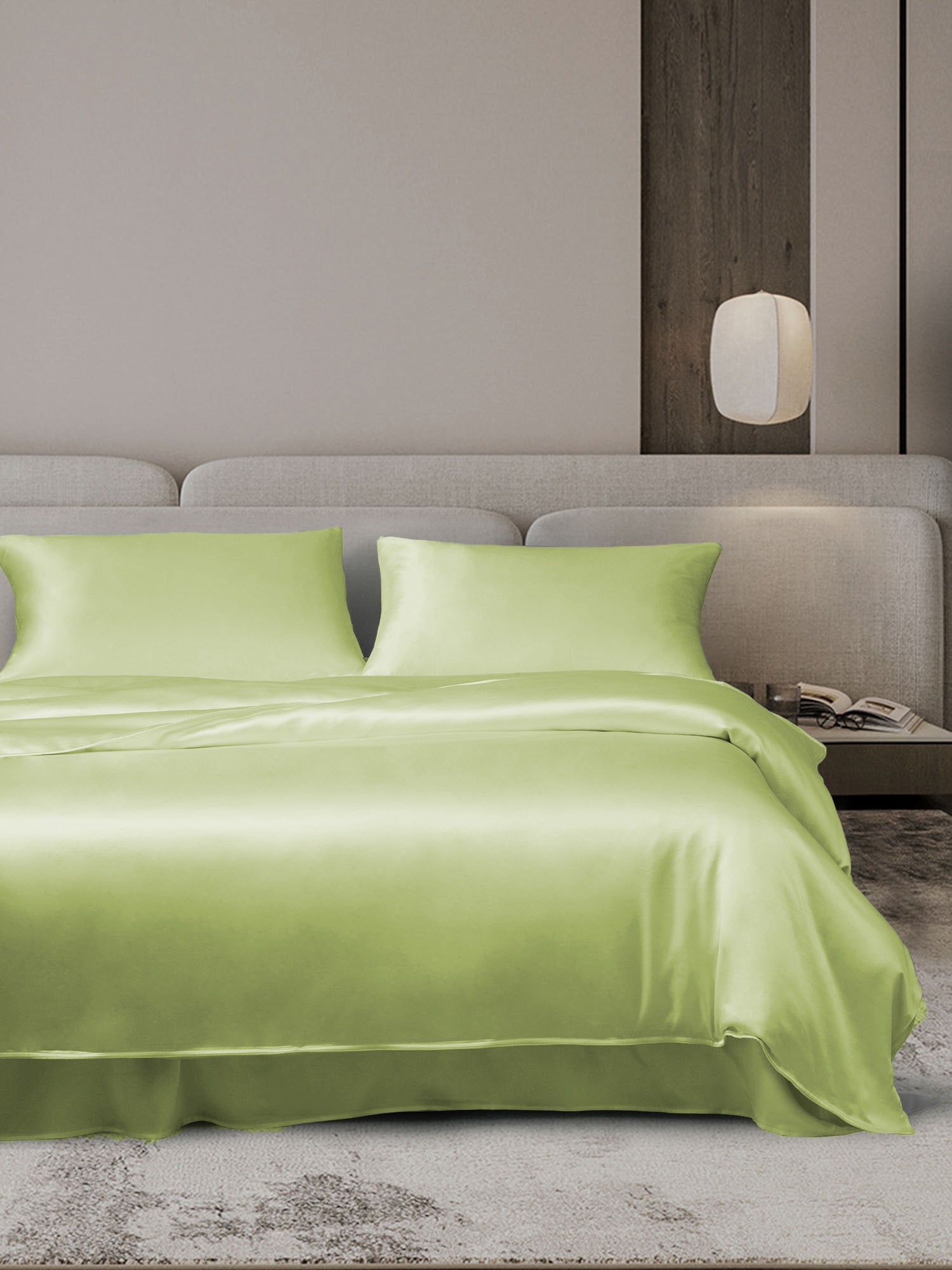 [Mint Green] SilkSilky-CA 19Momme Bedding Set 001