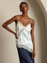 [Light Blue] SilkSilky-CA Spaghetti Strap V Neck Camisole 007