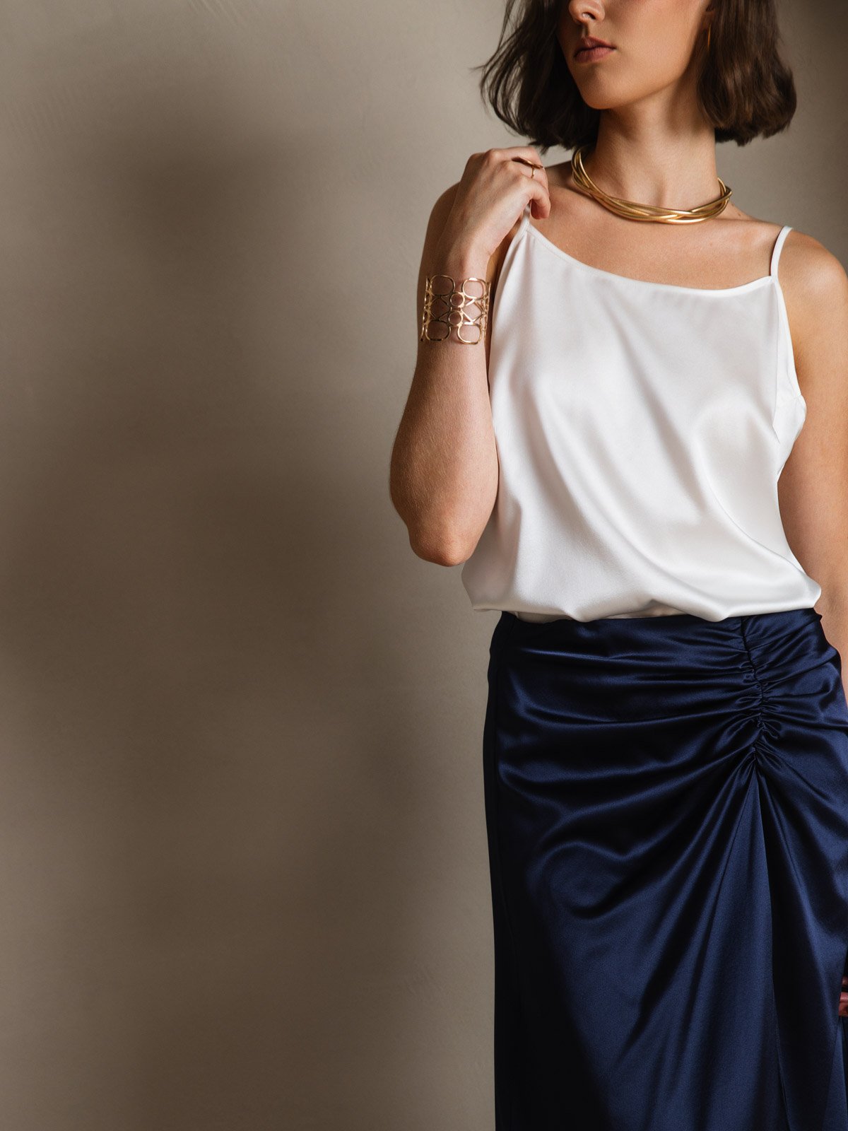 [White] SilkSilky-CA 19Momme Silk Camisoles 008