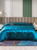 SilkSilky CA 25Momme Pure Silk Duvet Cover Teal 004