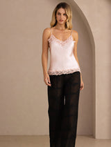 [Pink] SilkSilky-CA Spaghetti Strap V Neck Camisole 007