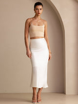 [Ivory] SilkSilky-CA Skirt 006
