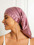 SilkSilky-CA Pure Silk Sleep Cap PaleMauve 004