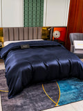 SilkSilky CA 25Momme Pure Silk Duvet Cover DarkBlue 003