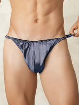 [Grayish Blue] SilkSilky-CA Pure Silk Men's Underwear 001