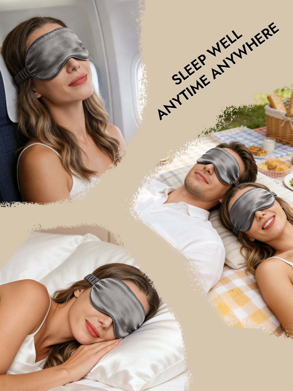 [Dark Gray] SilkSilky-CA 19Momme Pure Silk Eye Mask 007