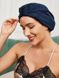 SilkSilky CA Pure Silk Sleep Cap DarkBlue 001