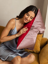 [MauveOrchid+Wine] SilkSilky-CA 22Momme Pure Silk Pillowcase 002