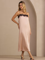 [Tuscany] SilkSilky-CA Spaghetti Strap Square Neck Dress 001