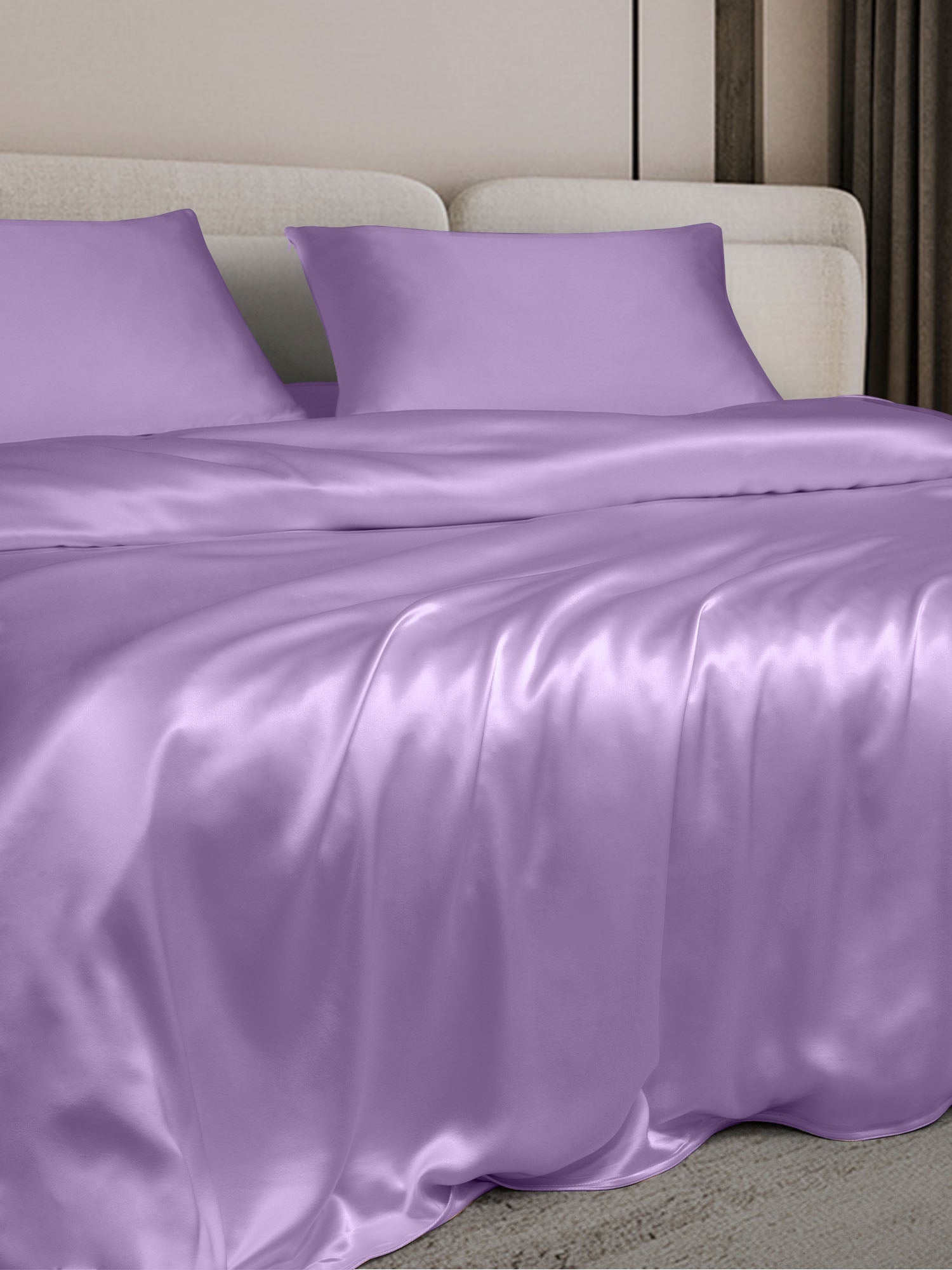 [Lavender] SilkSilky-CA 19Momme Bedding Set 003