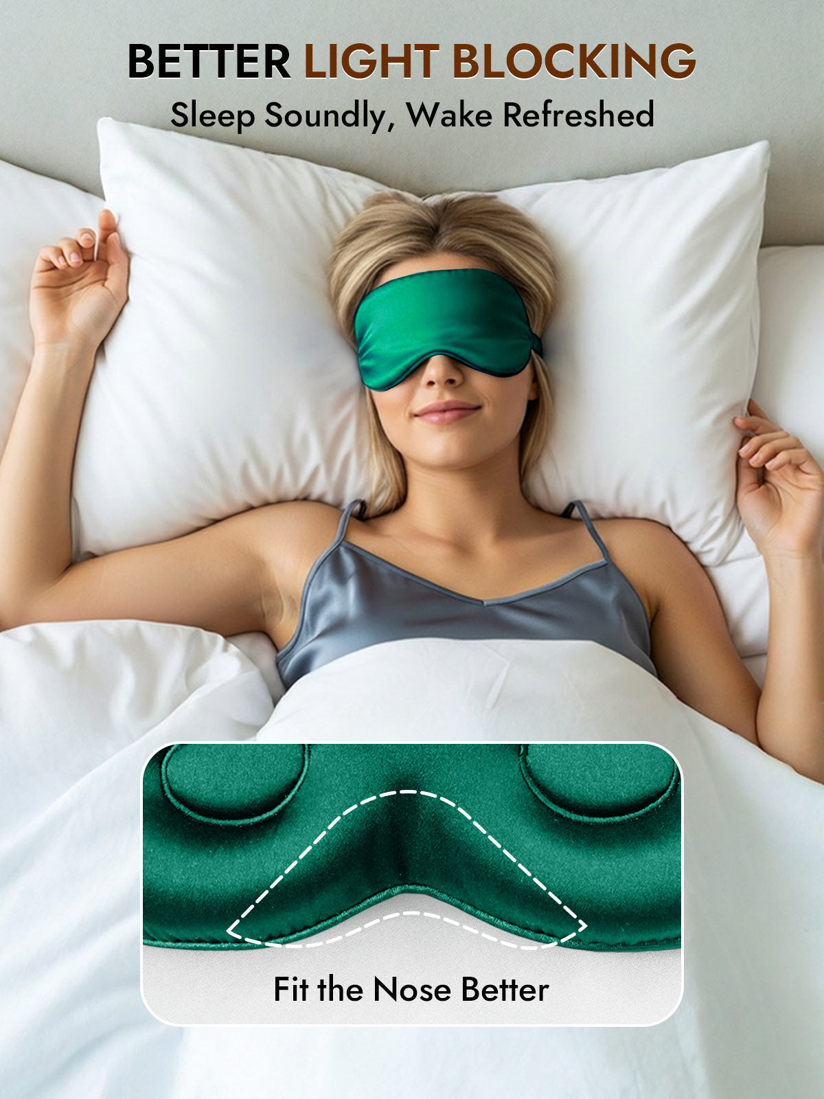 [Dark Green] SilkSilky-CA Eye Mask 003