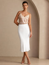 [White] SilkSilky-CA Skirt 006