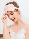 SilkSilky-CA 19Momme Pure Silk Eye Mask Pink 006