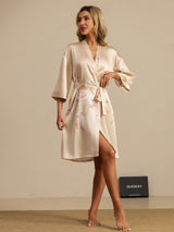 [Champagne] SilkSilky-CA 3/4 Sleeve Women's Robe 007