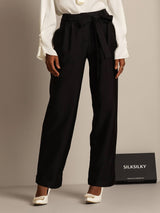 [Black] SilkSilky-CA Women's Pants 001