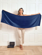 [Dark Blue] SilkSilky-CA Scarf 002