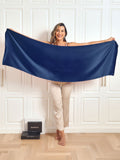 SilkSilky CA Pure Silk Scarf DarkBlue 002