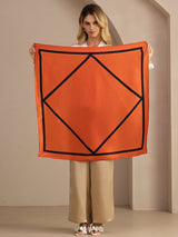[Orange Square] SilkSilky-CA Scarf 005