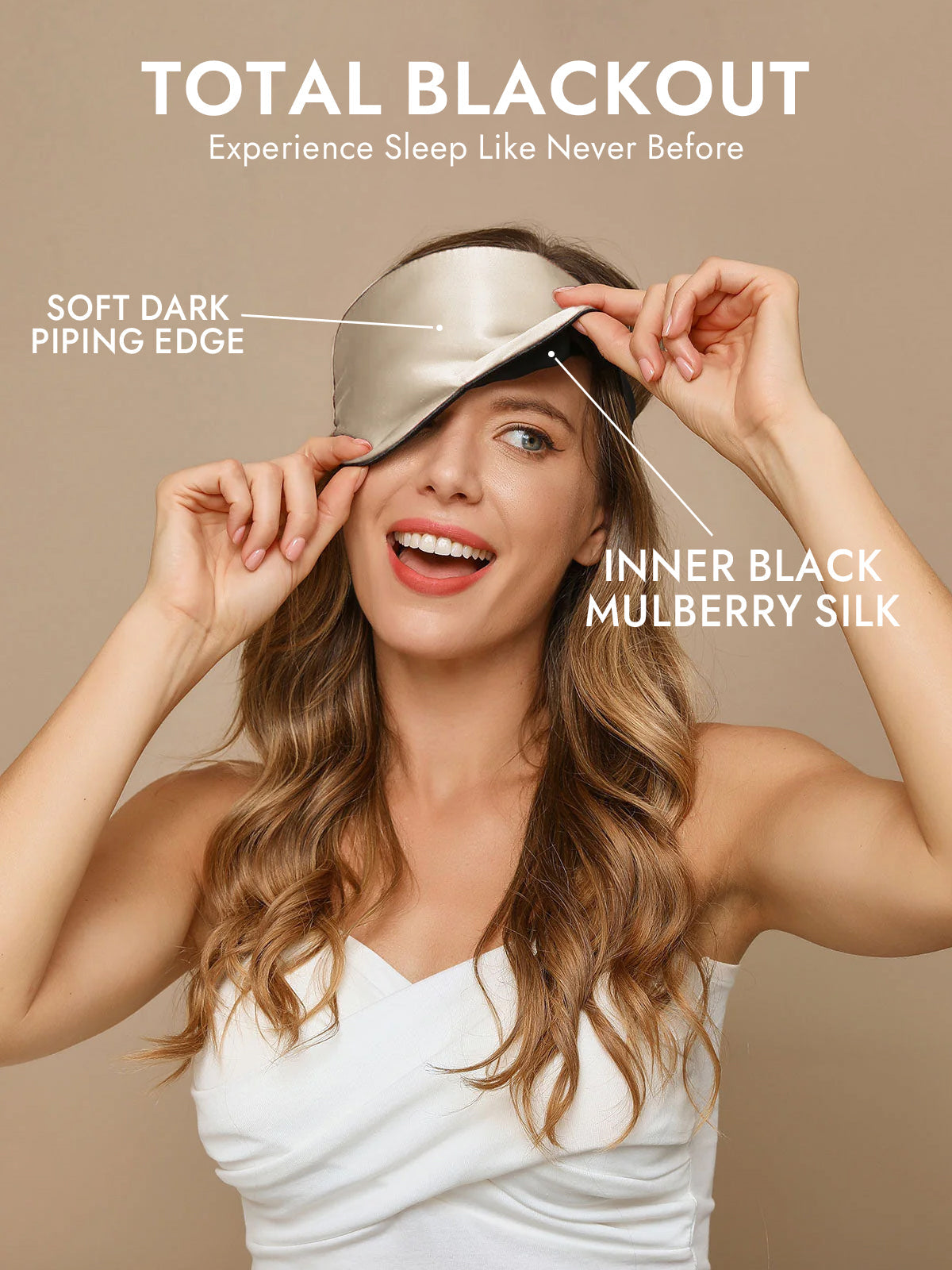 [Dark Khaki] SilkSilky-CA 19Momme Pure Silk Eye Mask 002