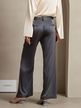 [Dark Gray] SilkSilky-CA 19Momme Silk Womens Pants 002,