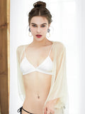 SilkSilky CA Silk Knitted Bra White 004