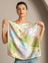 [P100] SilkSilky-CA Pure Silk Scarf 004,
