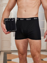 [Black] SilkSilky-CA 100% Silk Jersey Men's Underwear 002