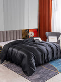 SilkSilky CA 22Momme Pure Silk Duvet Cover Black 002