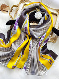 SilkSilky CA Pure Silk Scarf Yellow 001