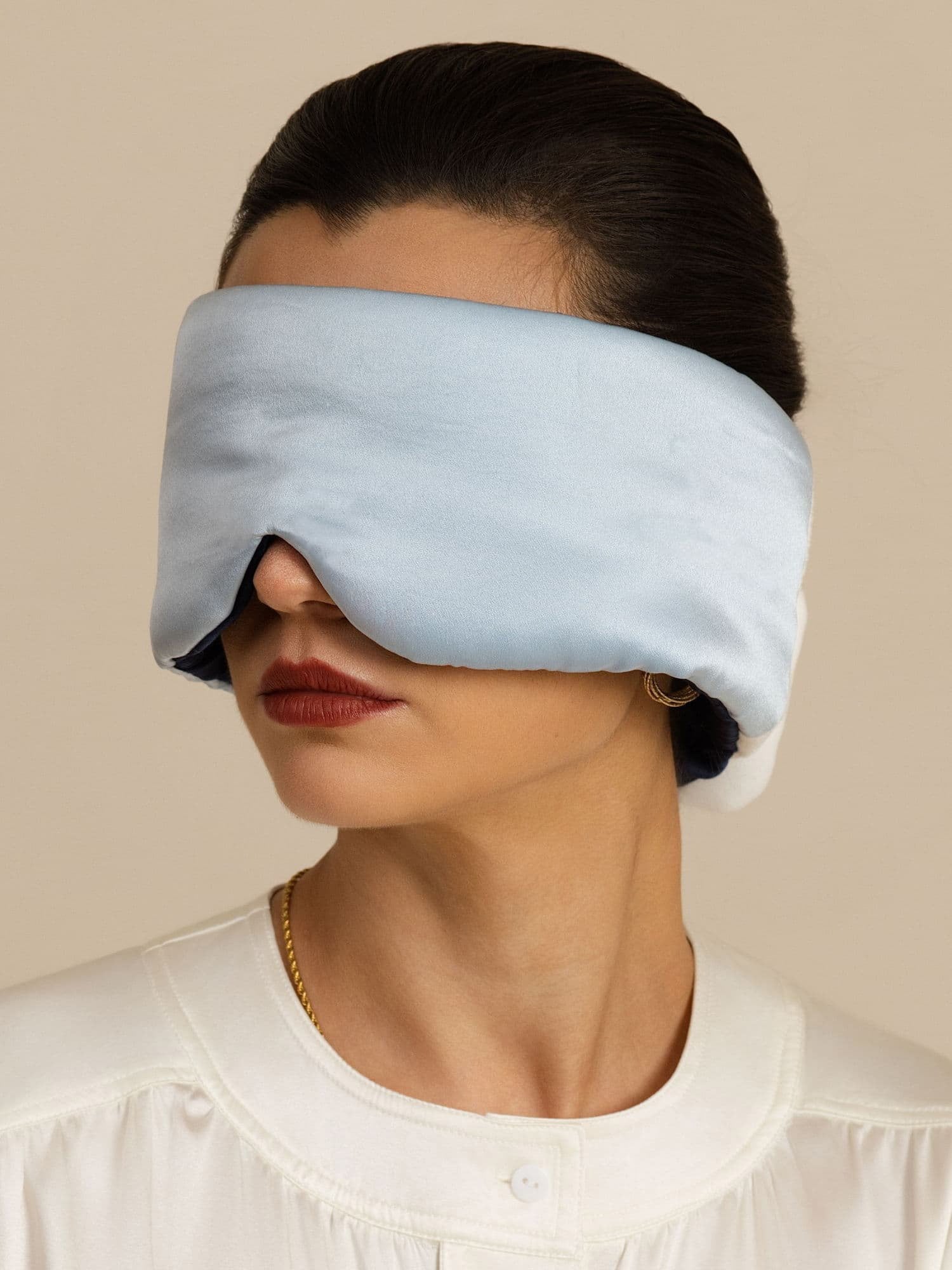 [DarkBlue+LightBlue] SilkSilky-CA Eye Mask 007