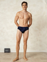 [DarkBlue] SilkSilky-CA Pure Silk Mens Underwear 003