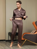 SilkSilky-CA-Pure-Silk-Long-Sleeve-Lapel-Men's-Pajamas-Coffee-007