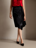 SilkSilky CA 19Momme Silk Skirt Black 004