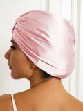 SilkSilky-CA Pure Silk Sleep Cap LightPink 004