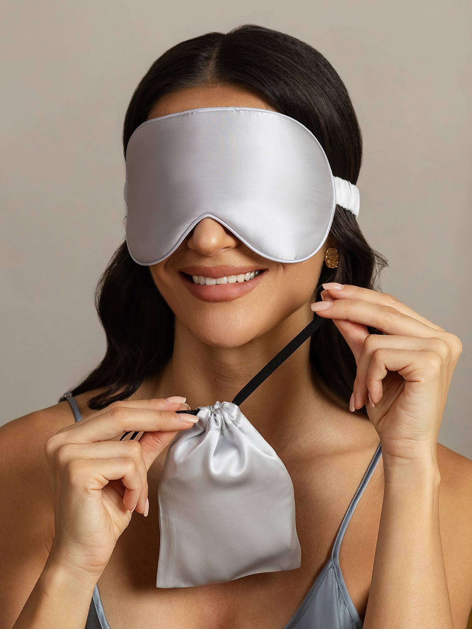[Silver] SilkSilky-CA Pure Silk Eye Mask 003