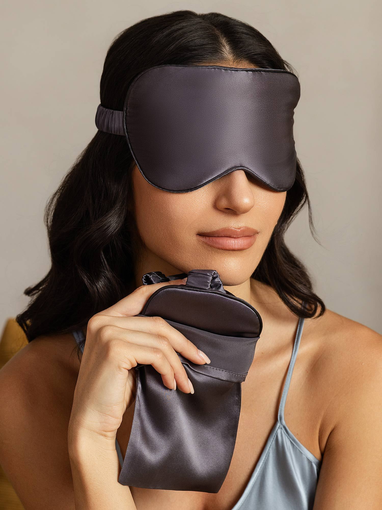 [DarkGray] SilkSilky-CA Pure Silk Eye Mask 004