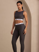 [Gray] SilkSilky-CA Sleeveless Crew Neck Women's Outfit Sets 004