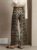 [Leopard] SilkSilky-CA 19Momme Silk Womens Pants 002,