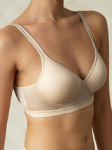 [Tan] SilkSilky-CA Silk Jersey Bra 002