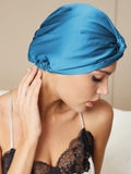 SilkSilky CA Pure Silk Sleep Cap Teal 002