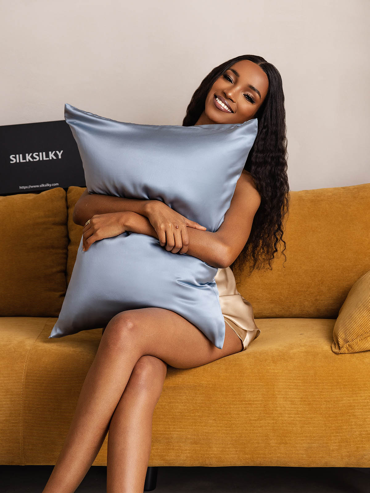 [Grayish Blue] SilkSilky-CA 22Momme Pure Silk Pillowcase 007