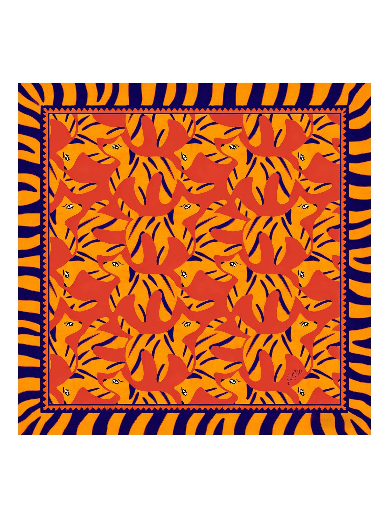 [Orange Dog] SilkSilky-CA Scarf 001