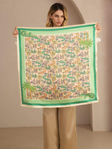 [Sand Crocodile] SilkSilky-CA Scarf 005