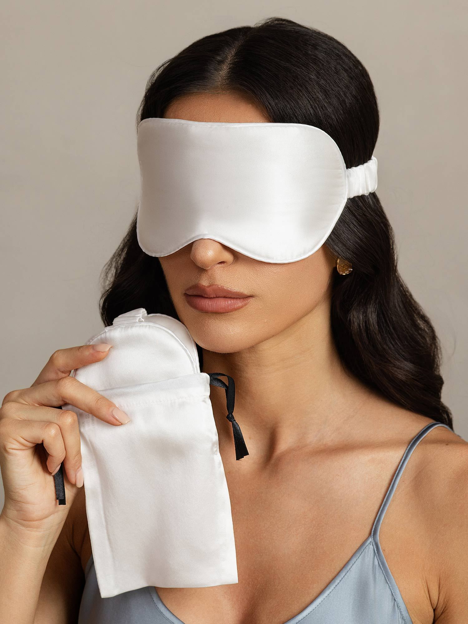 [White] SilkSilky-CA Pure Silk Eye Mask 008