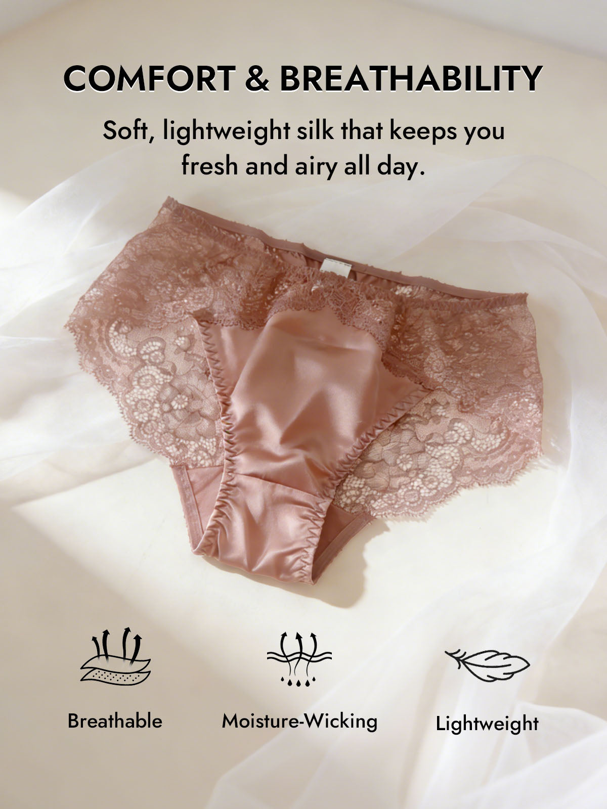 [Pale Mauve] SilkSilky-CA 100% Silk Jersey Panty 003