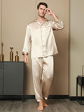 SilkSilky-CA-Pure-Silk-Long-Sleeve-Lapel-Men's-Pajamas-Tan-005