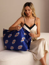 [Navy Seahorse] SilkSilky-CA Pillowcase 004