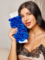 [Blue] SilkSilky-CA Scrunchie 001