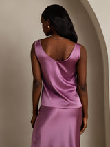 [Deep Purple] SilkSilky-CA Sleeveless V Neck Camisole 002
