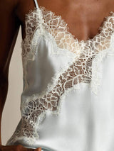 [Light Blue] SilkSilky-CA Spaghetti Strap V Neck Camisole 004
